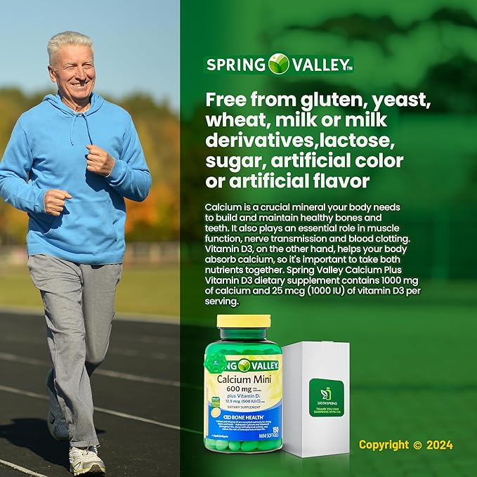 Calcium 600mg Plus Vitamin D3 150 Mini Softgels with Exclusive Vitamins &amp Minerals - A to Z - Better Ligth&ampSpring Guide