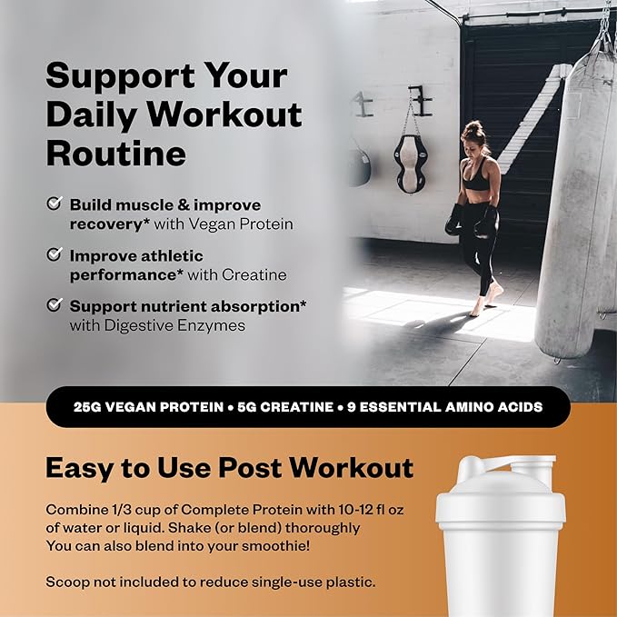 Complete Protein 25g Yeast Protein + 5g Creatine Monohydrate Vegan Dairy-Free Informed Sport Certified Post-Workout Recovery for Endurance Athletes Chocolate 21 Servings