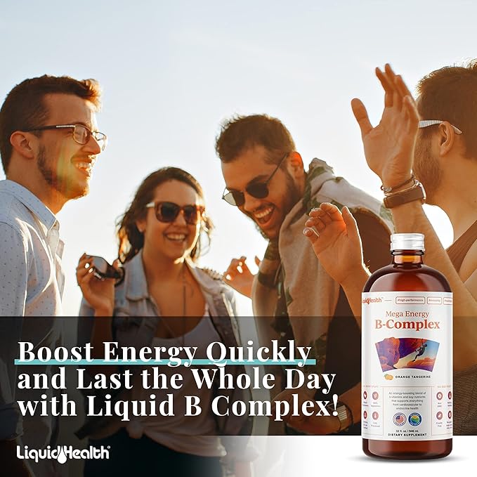LIQUIDHEALTH Liquid Multivitamin for Kids Children and B Complex Liquid Super Energy Boost B Vitamins Supplements