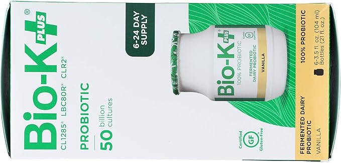 Bio-K Plus Vanilla Probiotic 6 Count 3.5 Fz