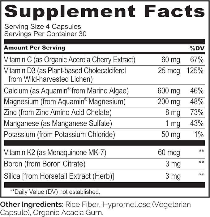 NATURELO One Daily Multivitamin for Women - 120 Capsules and Calcium Supplement - 120 Vegetarian Capsules Bundle