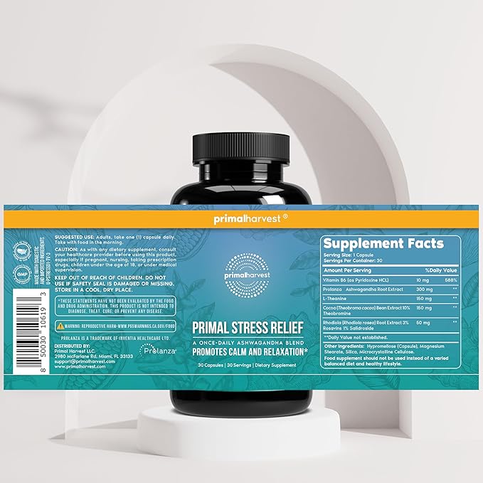 Primal Harvest Daily Two-Step Routine | NAD+ &amp Stress | 2 Pack | 30 Day Supply