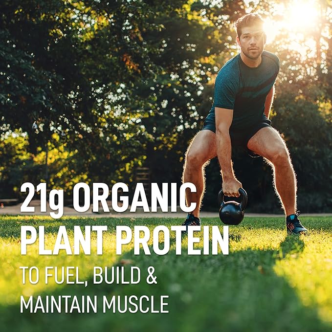 LeanFit Organic Plant-Based Protein Powder Natural Chocolate Flavor - Vegan USDA Organic Certified Soy-Free Gluten-Free Dairy-Free Sugar-Free Non-GMO - 21g Protein 18 Servings 1.58 Pound Tub