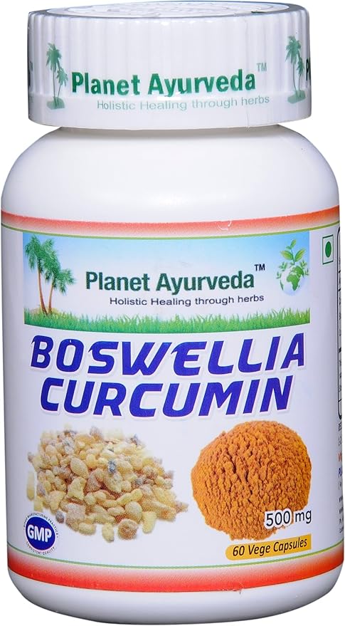 Planet Ayurveda Boswellia Curcumin - 2 Bottles (Each 60 Capsules 500mg) in USA