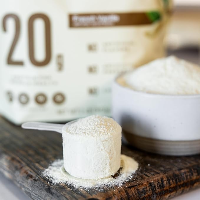 100% Whey Native Protein Powder French Vanilla 2 lb Made from Farm Fresh Milk No Artificial Flavors or Preservatives for Muscle Health and Recovery Lactose Free