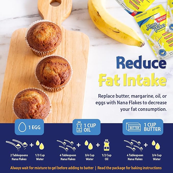 Nana Flakes 100% Pure Banana Flakes Food Powder - Natural - Great Source of Potassium &amp Fiber (Banana One Pound Bag)