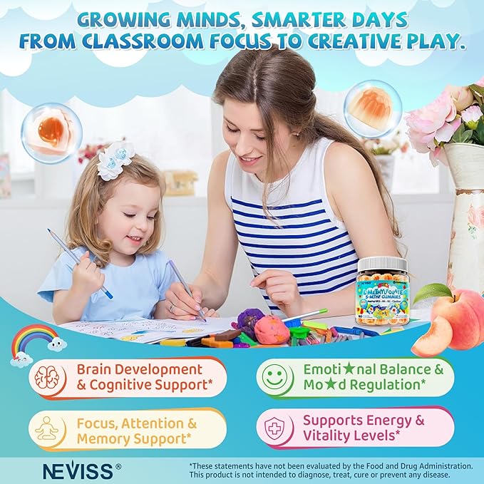 Kids Multivitamin Gummies w/Calcium Probiotics Vitamin D3 C Methylated B12 &amp Methylfolate + Kids L-Methylfolate Gummies Active 5-MTHF + Methyl B12 Cofactor Vitamin B6 B2 Choline Vegan Ome