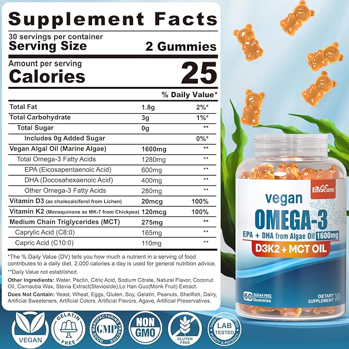 Vegan Omega 3 Gummies &amp Kids Super Greens Gummies