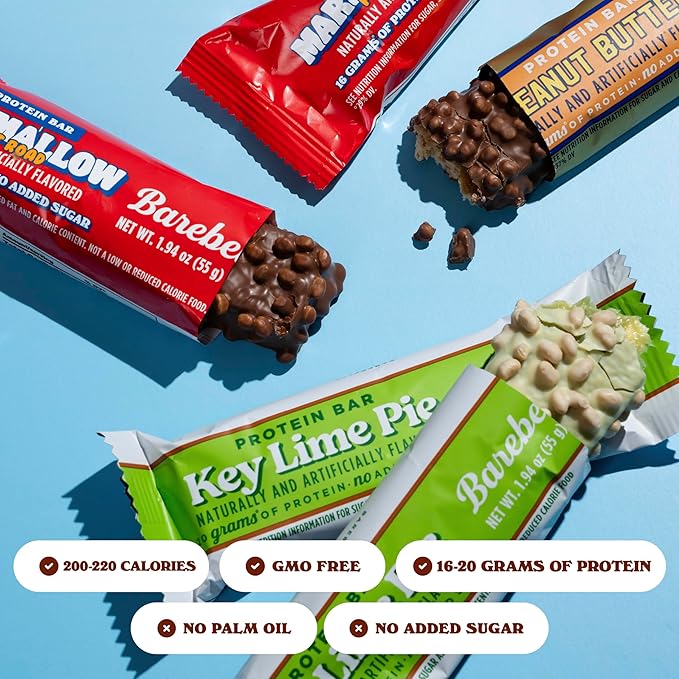 Barebells New On The Block Bundle (3 Mix Pack) – 36 Total Bars High Protein Snacks with 16g and 20g Protein &amp No Added Sugar – On-the-Go Breakfast or Post-Workout Treat