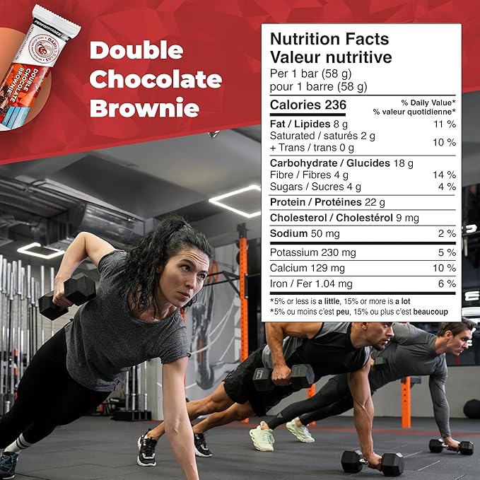 Daryl's Bars Double Chocolate Brownie On the Go Whey Protein Bars Gluten Free Protein Snack Meal Replacement Pack of 2