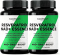 NAD+ Resveratrol Essence Capsules - 5mg NAD+ &amp Lion's Mane Mushroom - Supports Healthy Cell Function &amp Daily Wellness - 60 Active Dietary Capsules (2PCS)