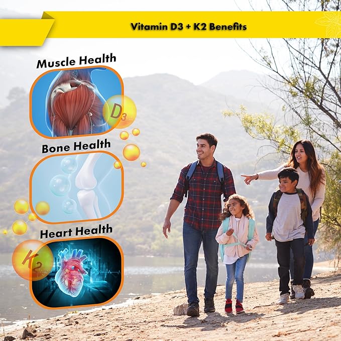 Buried Treasure Vitamin D3 &amp K2 Drops - 5000 IU D3 with 100 mcg K2 for Bone Heart &amp Immune Support Sugar Free 2 fl oz