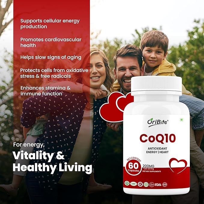 CoQ10 200mg 60 Veggie Capsules | Coenzyme Q10 Supplement for Cellular Energy &amp Heart Support | Antioxidant Support Formula | Ubiquinone Dietary Supplement (3)