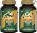 Nature's Way Alive! Max3 Potency Daily Multivitamin Methylated B12 and Folate Ultra Potency B-Vitamins to Support Energy Metabolism* 180 Tablets (Pack of 2)