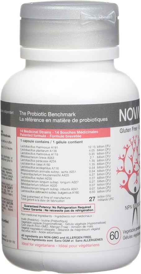 Nova Probiotics Feminine 27 Billion 60 Vcaps
