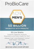 Probiotic for Men - 50 Billion CFUs - Supports Digestive Health (30 Vegetable Capsules)
