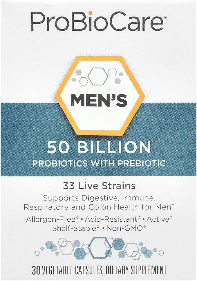 Probiotic for Men - 50 Billion CFUs - Supports Digestive Health (30 Vegetable Capsules)