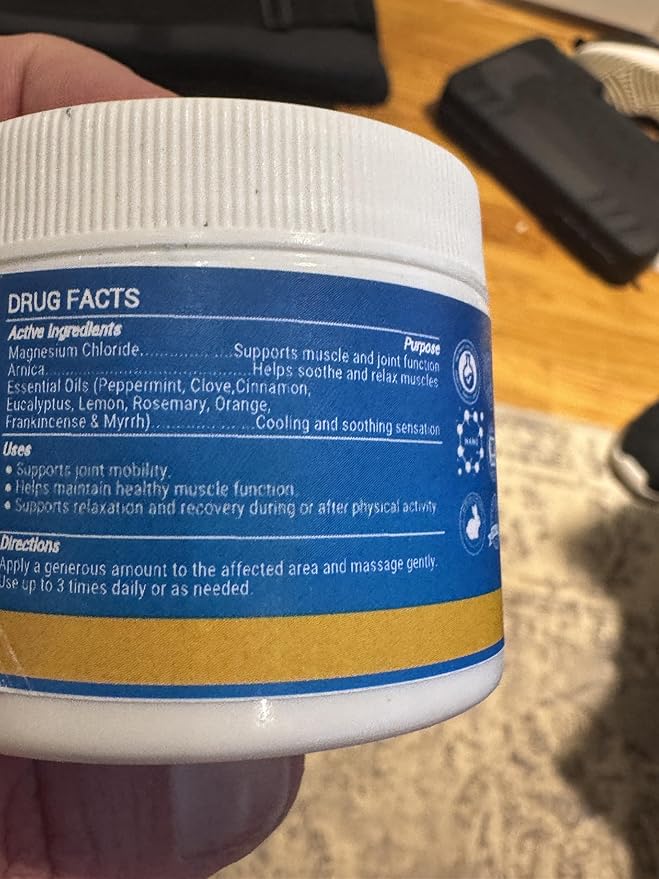 STIRLING Magnesium Cream – 2000mg Hemp Seed Oil Dead Sea Magnesium &amp Arnica – Supports Joint Mobility &amp Muscle Function – Non-Greasy Fast Absorbing – Made in USA