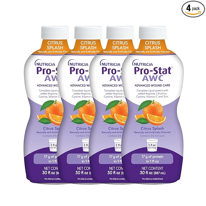 Pro-Stat Advanced Wound Care (AWC) Concentrated Liquid Protein Medical Food - Citrus Splash Punch Flavor 30 Fl Oz bottle (Case of 4)