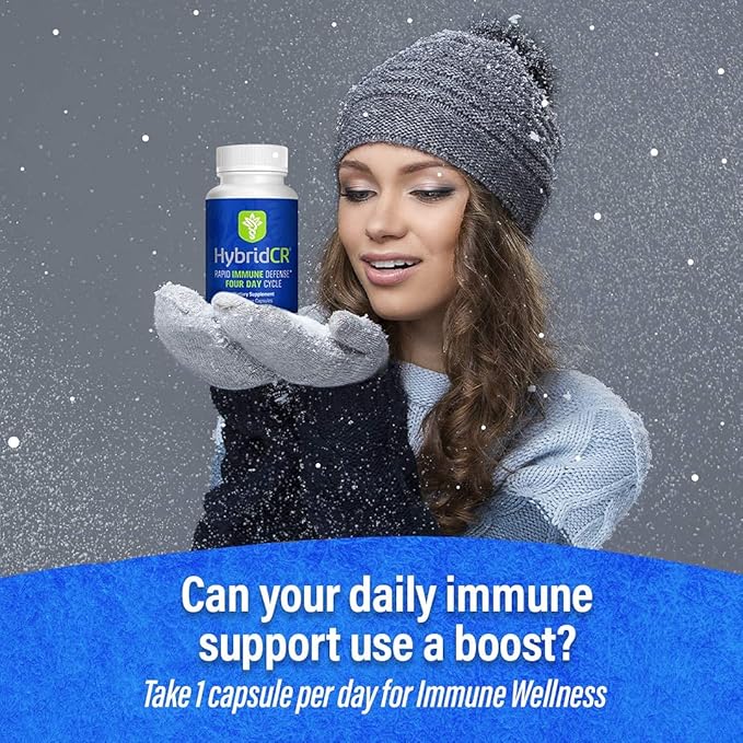HybridCR Rapid Immunity Supplement | Zinc Echinacea Andrographis Ginseng Selenium Gluten-Free &amp Non-GMO | 5-in-1 Immune Support Supplement | Pharmacist Formulated 1 Month Supply (30 Veggie Ca