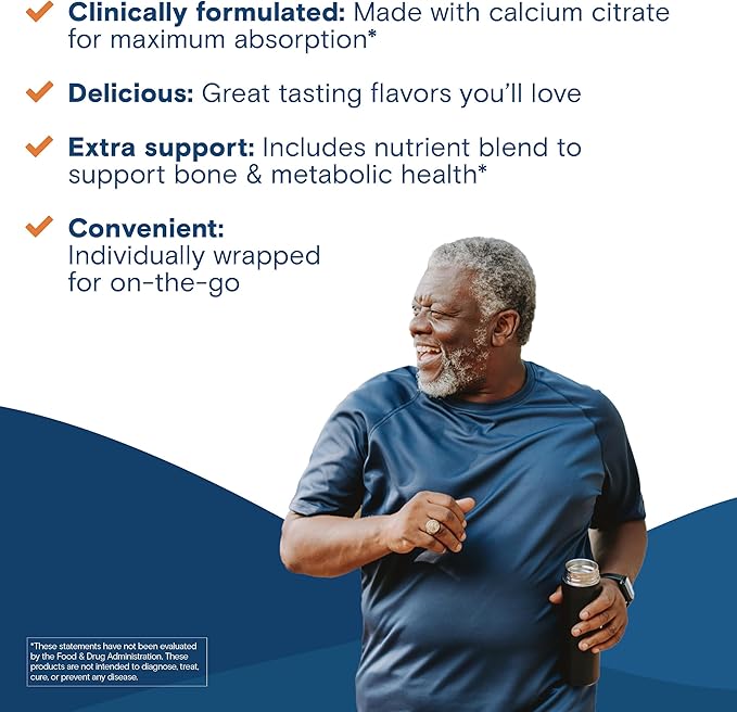 Bariatric Fusion Bariatric Calcium Supplement Chews | Calcium Citrate with Vitamin D3 Bariatric Vitamin | Sugar Free Chewable |500mg |Cranberry Grape | 60 Count