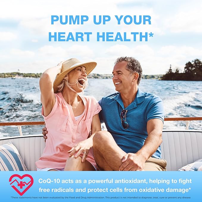 Vitamin World CoQ10 200 mg Softgels Coenzyme Q10 Supplements for Antioxidant Support Heart Health &amp Energy Production Gluten Free 60 Rapid Release Softgels