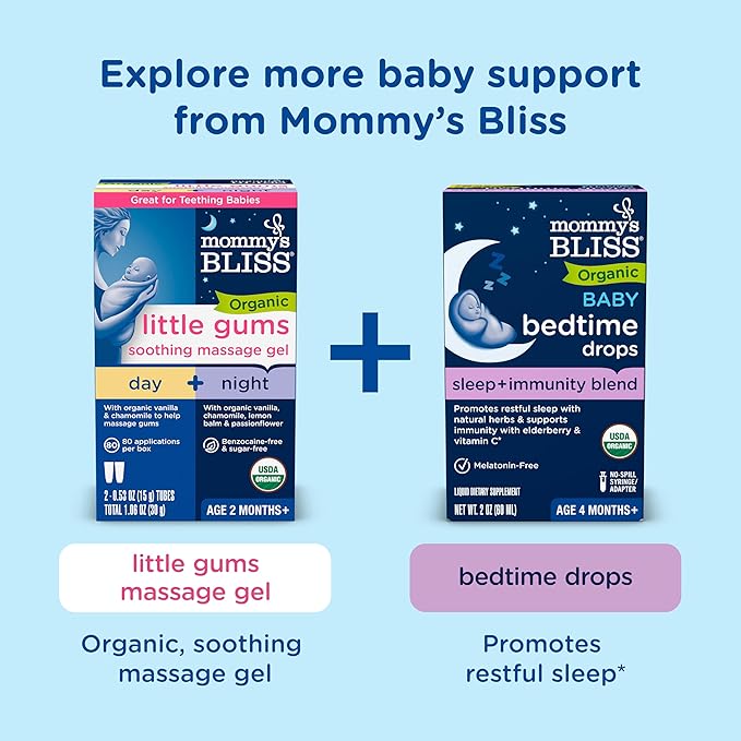 Mommy's Bliss Baby Probiotics + Vitamin D DropsSupports Digestive Health &amp Immune Function*400IU Vitamin DSupports Bone Development*Newborns+Flavorless0.34 Fl Oz (30 Servings)(Pack of 2)