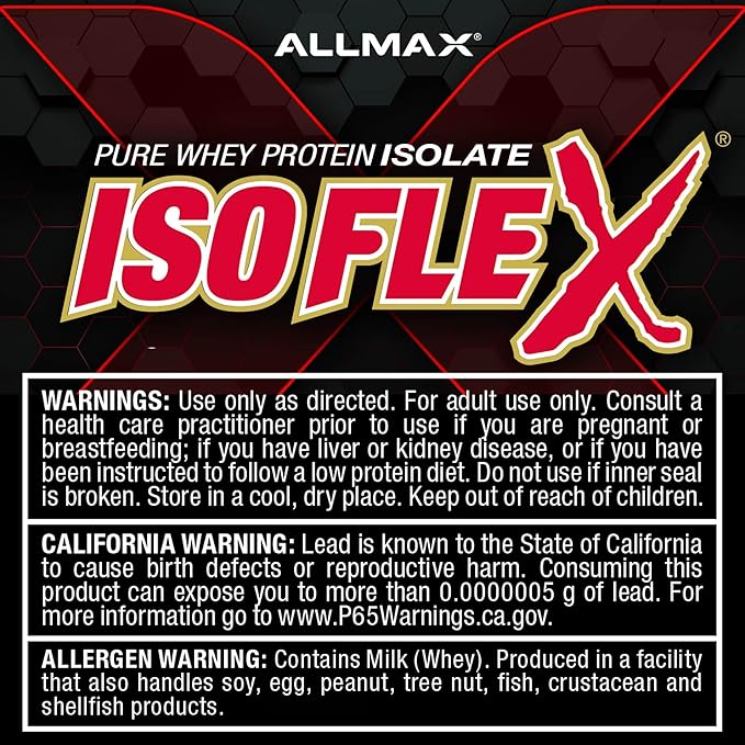 ALLMAX ISOFLEX Pure Whey Isolate Protein Powder - Gluten Free Low Lactose Sugar-Free - High-Protein Clean Keto-Friendly for Pre Post Workout Supplement for Women and Men | Vanilla 1lb