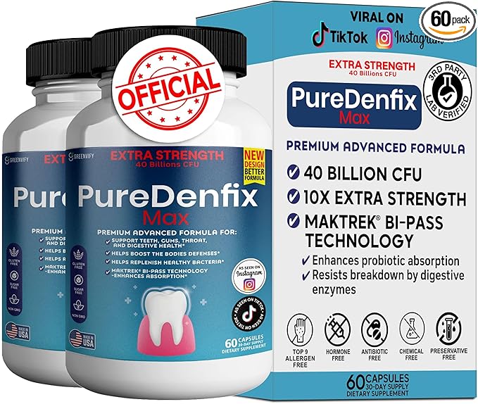 – Extra Strength Probiotic Supplement with 40 Billion CFU – Supports Teeth Gums Ear Nose Throat &amp Digestive Health – 60 Capsules (2)
