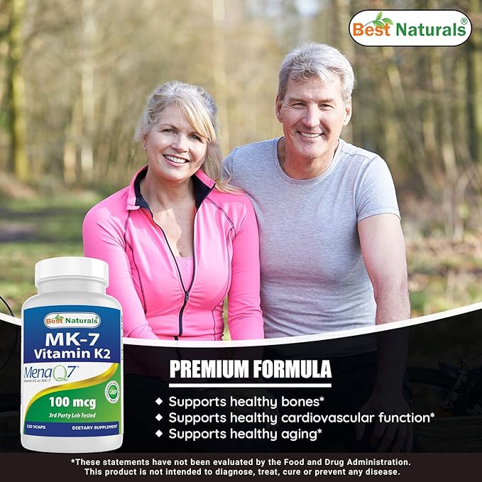Best Naturals MK-7 Vitamin K2 100 mcg &amp Ashwagandha Extract 500 Mg
