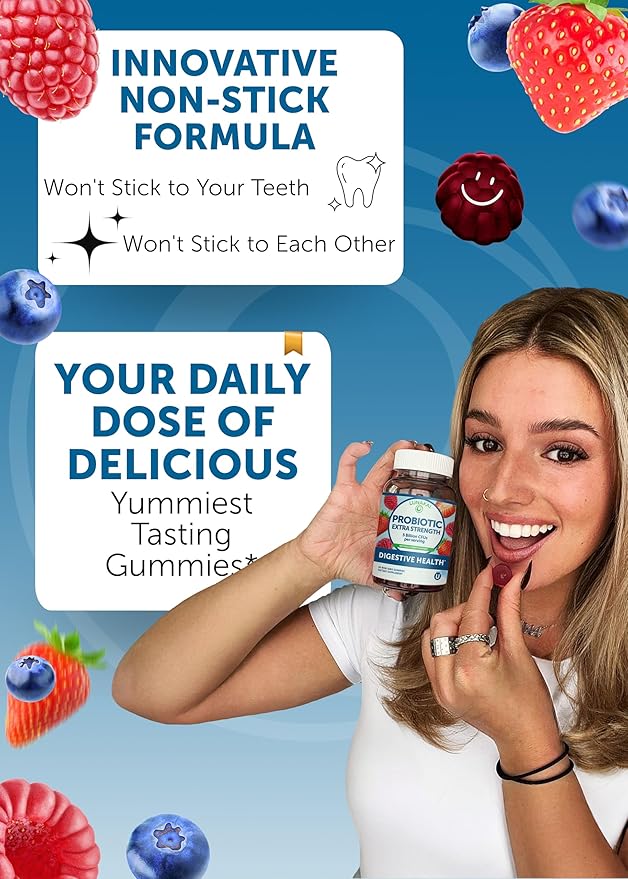 Lunakai USA Made Probiotic Gummies &amp Fruits &amp Veggies Capsules – Digestive &amp Whole-Body Wellness Support – 60 Gummies &amp 180 Veggie Capsules