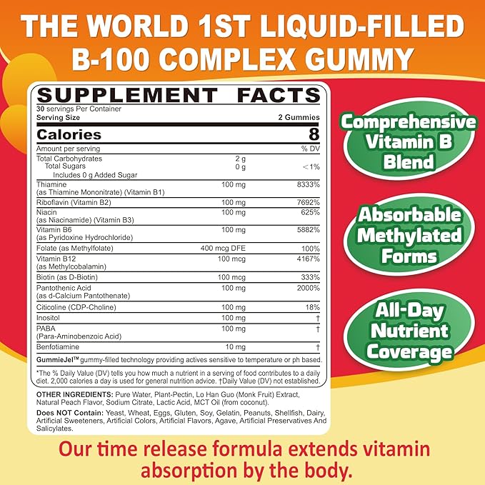 NEVISS Algae Calcium Gummies+ Vitamin B100 Complex Gummies