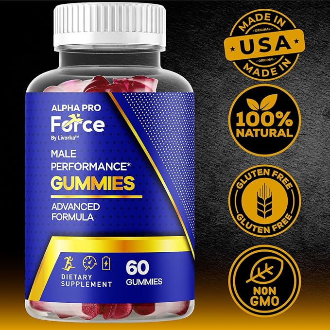 (5 Pack) Alpha Pro Force Gummies For Men - Official Alpha Pro Force Gummies Natural Premium Support Overall Health &amp Wellnes AlphaPro Force Advanced Formula Maximum Strength 300 Gummies For 5 Mo