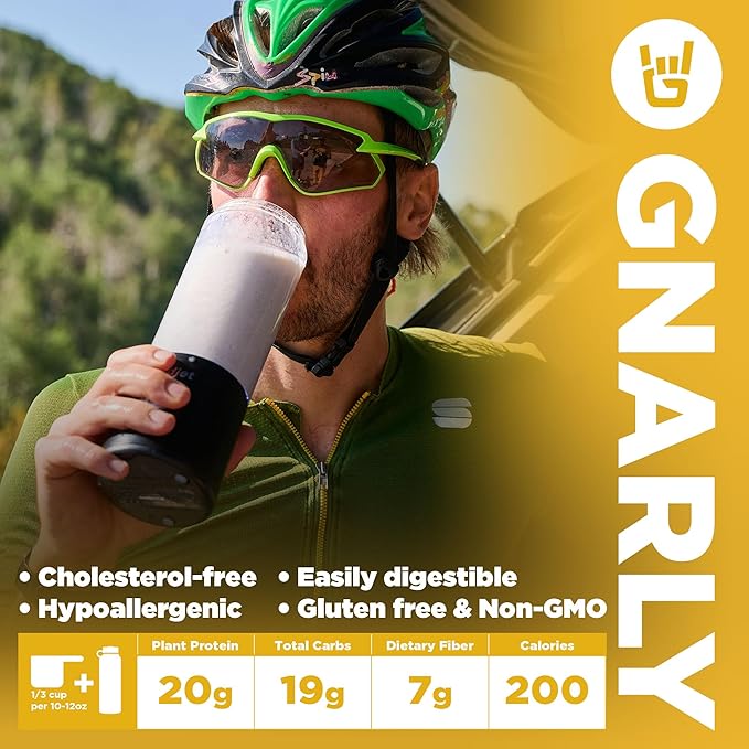 Gnarly Nutrition Golden Milk Vegan Protein Powder – Plant-Based Powder for Shakes – Dairy-Free Non-GMO Gluten-Free – 28.2 oz