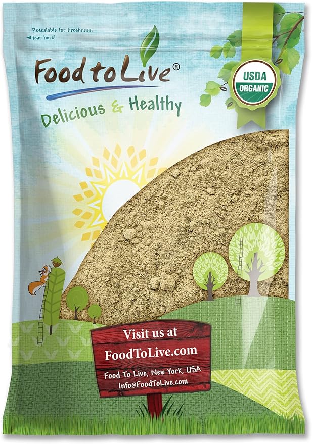 Food to Live Organic Hemp Protein Powder 12 Pounds — 50% Protein Non-GMO Kosher Non-Irradiated Pure Vegan Superfood Rich in Iron and Fiber