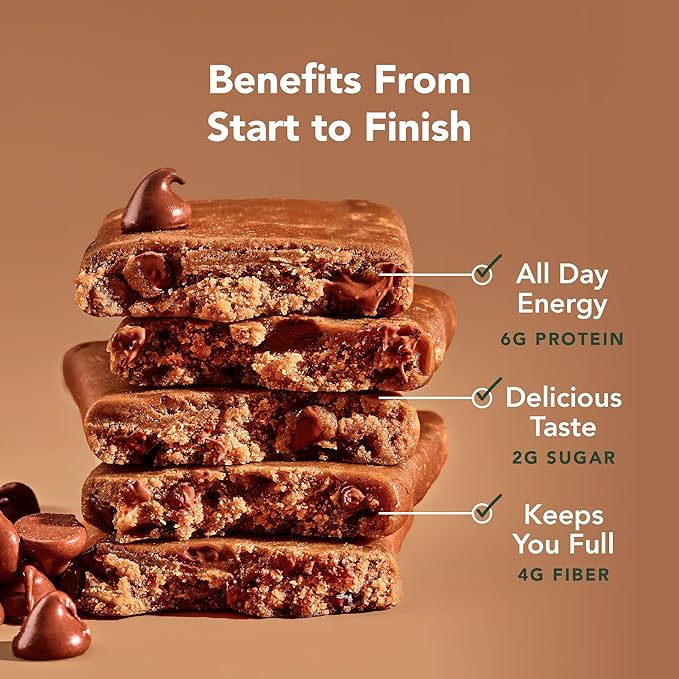 ALOHA Organic Plant Based Protein Bar MINIS |Chocolate Chip Cookie Dough| 20 Count 24g Bars | Vegan Low Sugar Gluten Free Paleo Low Carb Non-GMO Stevia Free Soy Free No Sugar Alcohols