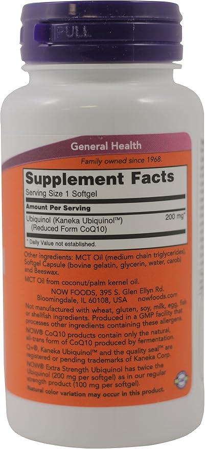 NOW Foods Ubiquinol - 200 mg - 60 Softgels
