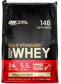Optimum Nutrition Gold Standard 100% Whey Protein Powder Vanilla Ice Cream 10 Pound (Packaging May Vary)