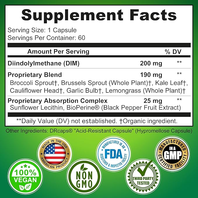 Vegan Bundle for Hormone Balance Energy Immunity Bundle – Women’s Daily Multivitamin 50+ with Organic Superfood Blend + DIM 200mg Supplement with BioPerine® – Non-GMO Clean Daily Wellness Support