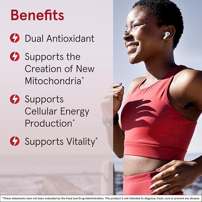 Jarrow Formulas QH-absorb + PQQ - 30 Softgels - Dietary Supplement Supports Mitochondrial Biogenesis Energy Production &amp Cardiovascular Health - Up to 30 Servings