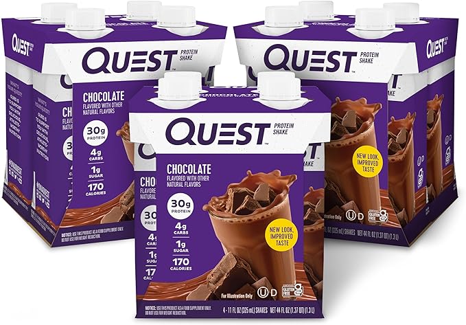 Quest Protein Shake Bundle - Chocolate (Pack of 12) and Coffee (Pack of 12)