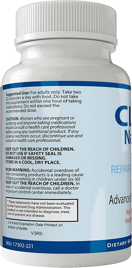 Clear Nails Plus Pills Supplement - Advanced Unique Hair Growth Vitamins and Minerals with Biotin - Gluten Free 60 Capsules - Hair Lash Skin and Nails Extra Strength Formula Growth Booster