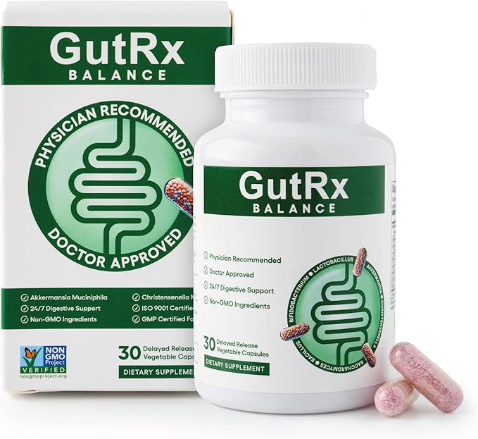 Balance – Probiotics for Women &amp Men with Akkermansia Probiotic &amp Christensenella GLP-1 Alternative for Gut Health with Lactobacillus Plantarum Gluten Free Delayed-Release 30 ct