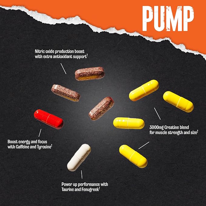 Animal Pump Pre-Workout Supplement – for Energy Focus and Muscle Volumizing with Nitric Oxide Boosters Including Stims and Nootropics Creatine and Ultimate Pump Enhancer 30 Packs