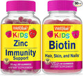 WellYeah Zinc Kids 15mg + Biotin Kids Gummies Bundle - Great Tasting Vitamin Supplement Gluten Free GMO Free Chewable Gummy