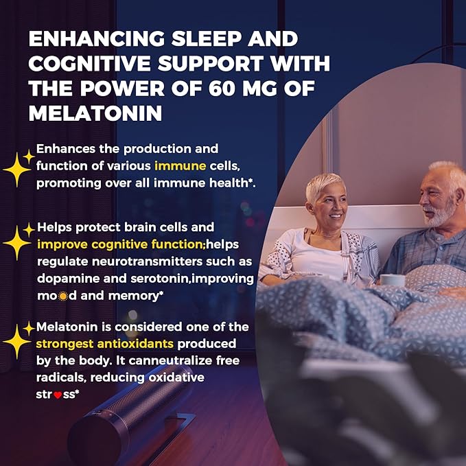 NEVISS Prebiotic Fiber 7G Gummies for Adults + Melatonin 60mg for Adults Bundle