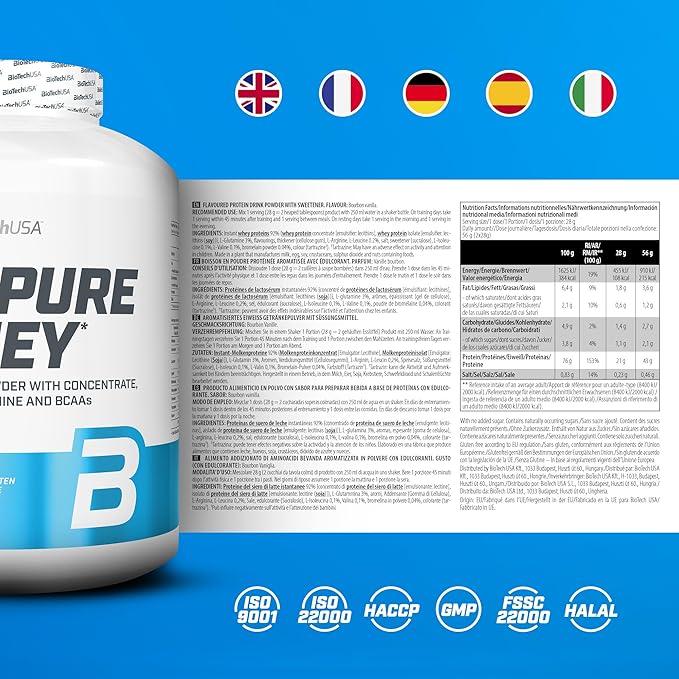 Biotech USA 100% Pure Whey 2270g Bourbon Vanilla