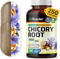 BIO KRAUTER® Chicory Root for Gut &amp Digestive Support - Pure Vegan Prebiotics &amp Fiber Supplement in Capsules 1200 mg per Serving 250 Count - No Fillers Non-GMO - 62 Days of Supply