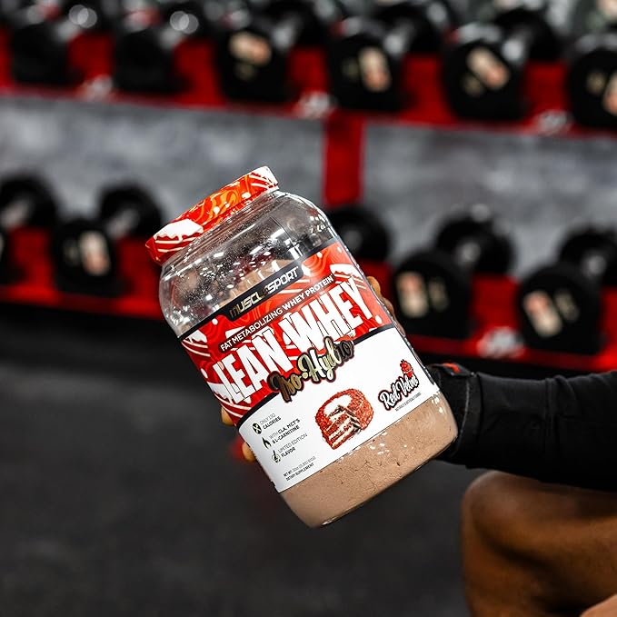 Musclesport Lean Whey Revolution™ Protein Powder - Whey Protein Isolate - Low Calorie Low Carb Low Fat Incredible Flavors - 25g Protein per Scoop - 2lb Red Velvet