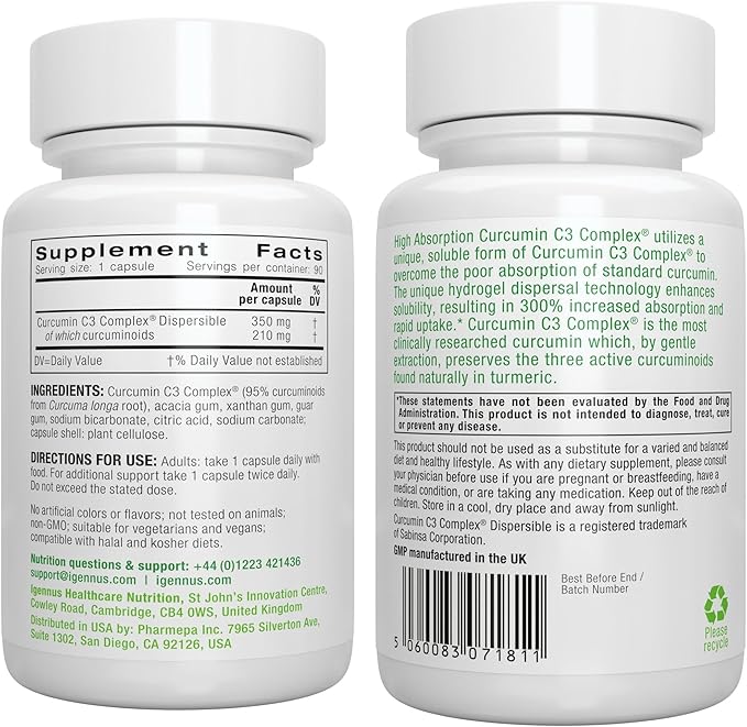High Absorption Omega-3 Wild Fish Oil 1360mg + High Absorption Curcumin C3 Complex Bundle 1000mg EPA &amp DHA with Astaxanthin + + 300% Greater Absorption Curcuminoids with Rapid Uptake by Igennus